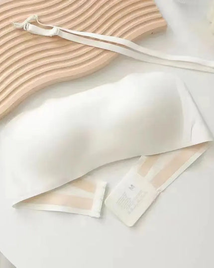 Seamless Strapless Tube Top Bra for Women – Thin Non-Slip Push-Up Design