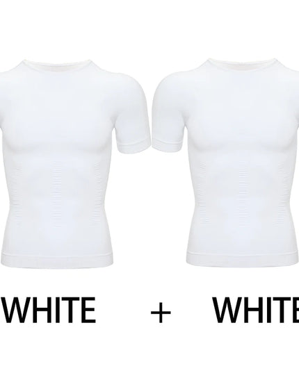 1/2 Piece Men's Body Shaper T-Shirt