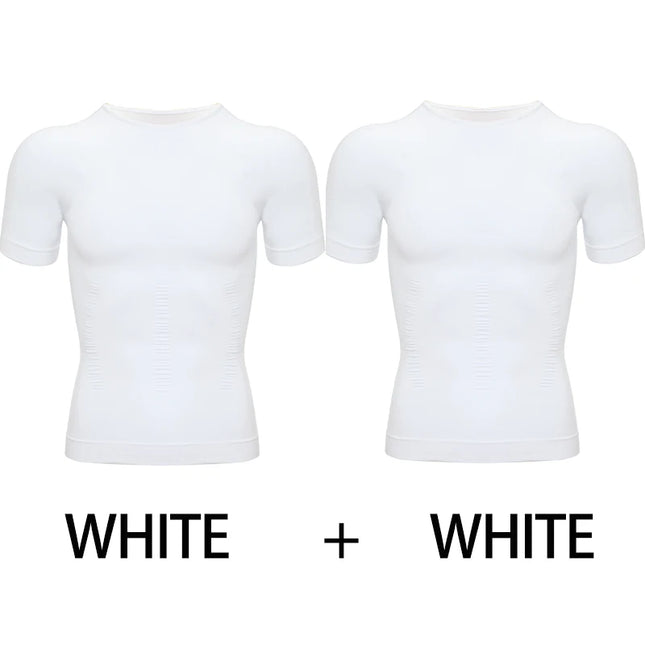 1/2 Piece Men's Body Shaper T-Shirt