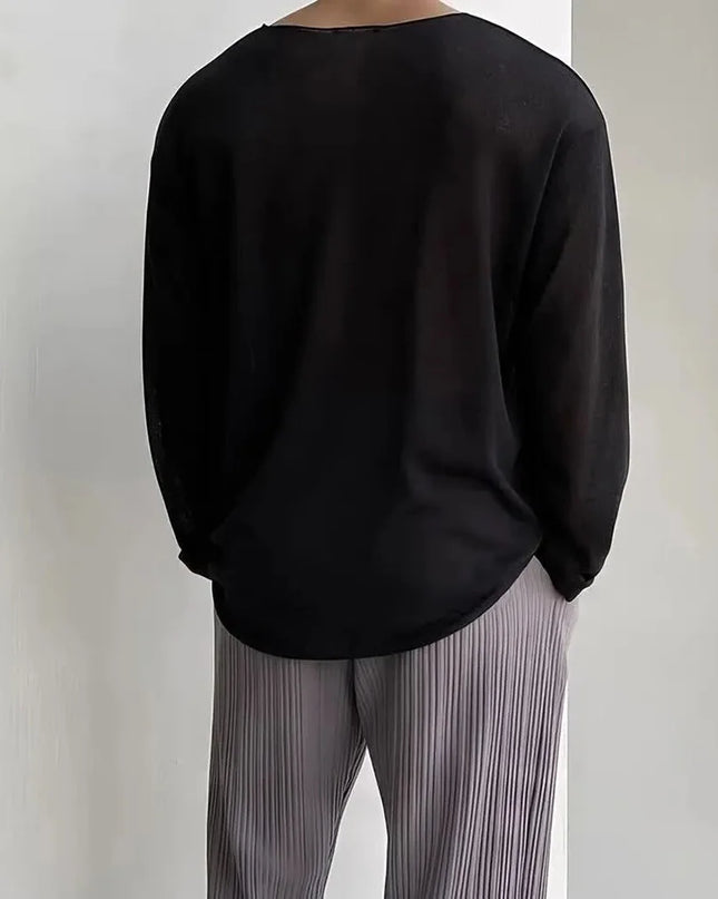 Men's Lightweight Casual Long-Sleeve Sweater