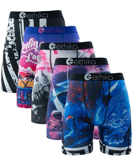 ETHIKA 5-Pack Men's Breathable Mesh Crotch Underwear