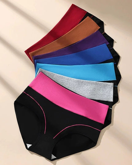 7-Piece High-Waist Body Shaper Cotton Briefs for Women, Slimming & Breathable