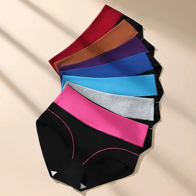 7-Piece High-Waist Body Shaper Cotton Briefs for Women, Slimming & Breathable