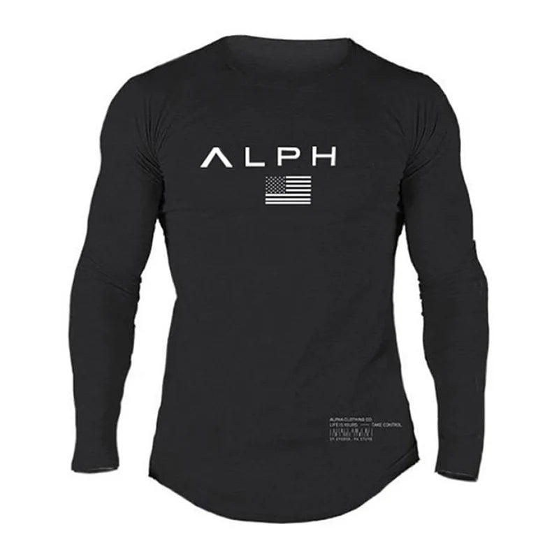 Men's Alph Fitness Cotton Casual Long Sleeve Sweater