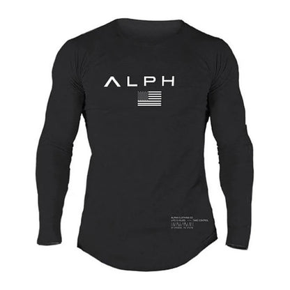 Men's Alph Fitness Cotton Casual Long Sleeve Sweater