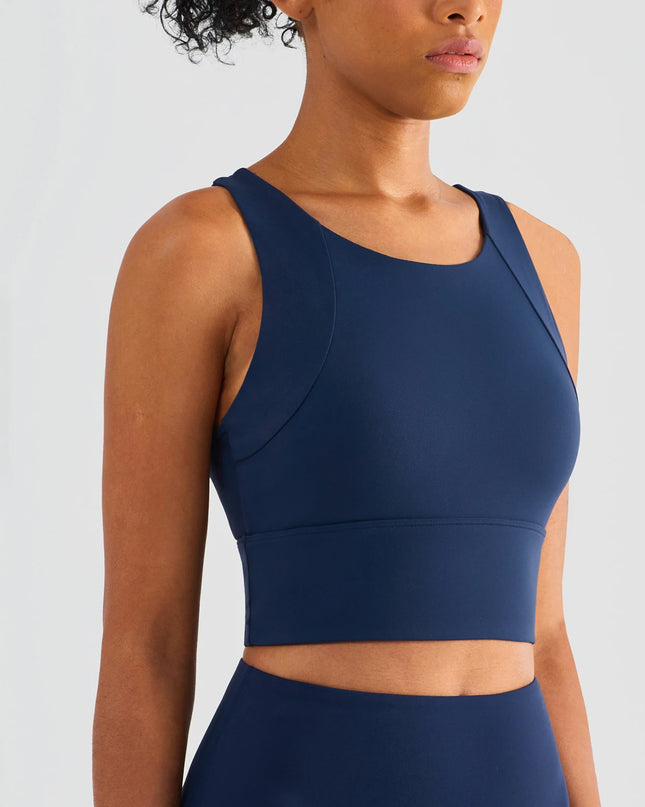 Nylon Women's Sports Bra - Stretchy Elastic Fitness Top - Various Colors