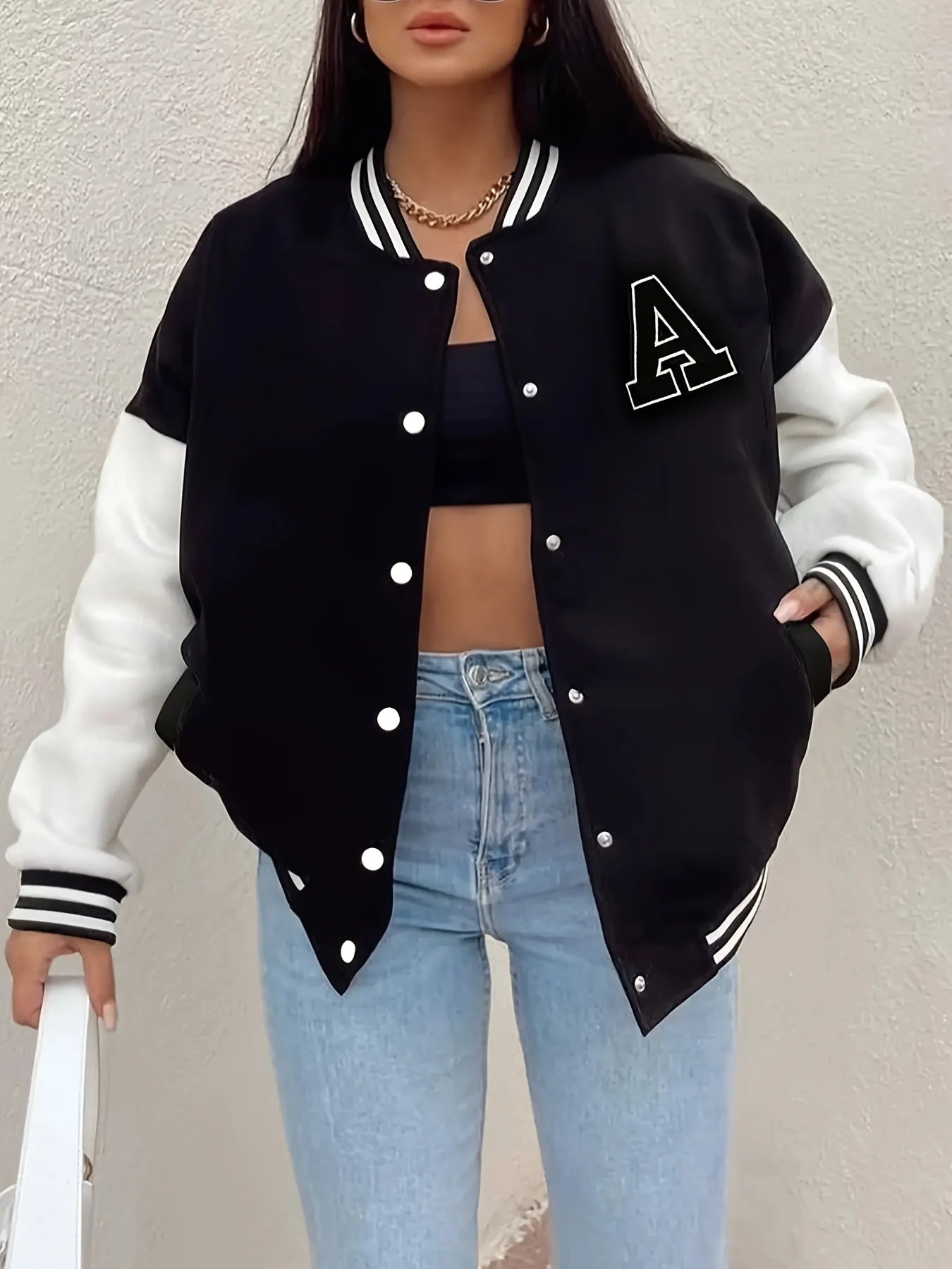 Women's A-Line Baseball Jacket