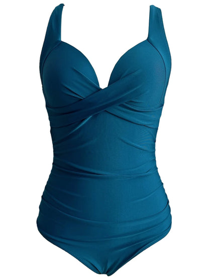 Elegant Ruched One-Piece Swimsuit for Women