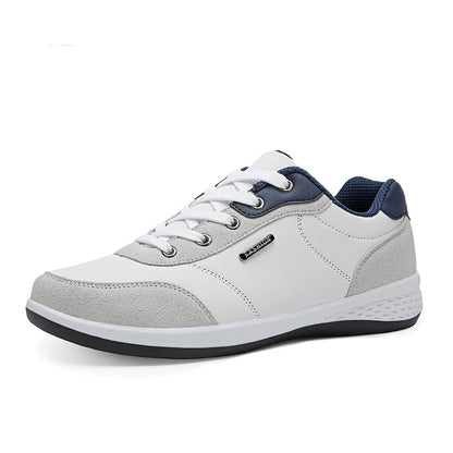 Men's Faux Leather Sneakers – Non-Slip Casual Shoes