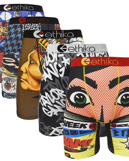 Ethika Men's Boxer Briefs with 4-Way Stretch and Breathable Fabric