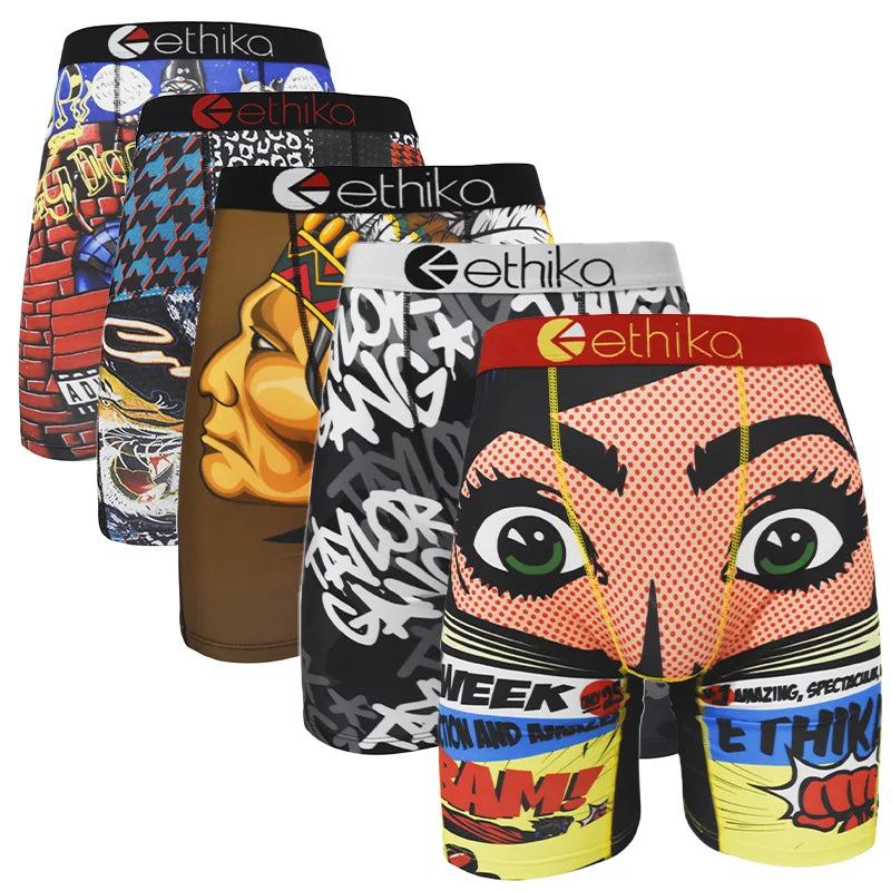Ethika Men's Boxer Briefs with 4-Way Stretch and Breathable Fabric