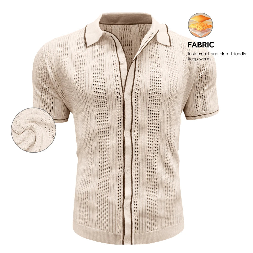 Men's Breathable Light Short Sleeve Polo Shirt