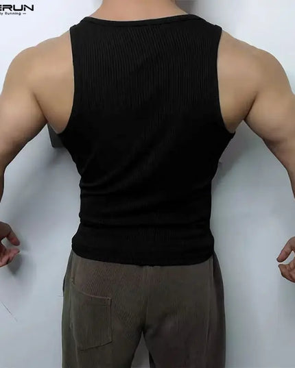 INCERUN Men's Knitted Tank Tops