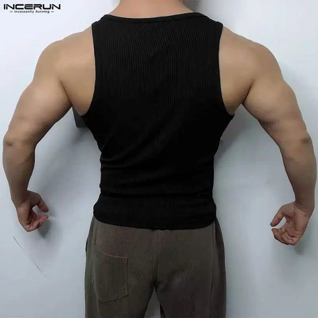 INCERUN Men's Knitted Tank Tops
