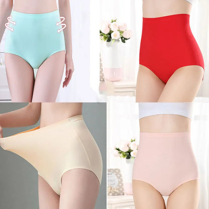 8-Pack Women’s Ice Silk Seamless Triangle Briefs - Comfortable, Tight Fit, Elastic Underwear Set