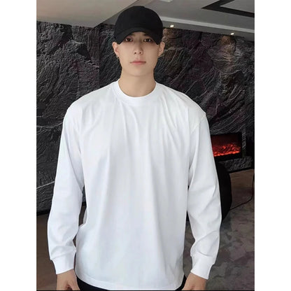 Men's Cotton Long Sleeve Casual Loose Fit Sweater