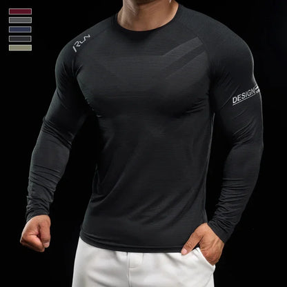 Men's Slim Fit High-Stretch Sweater - Versatile, Lightweight, and Breathable