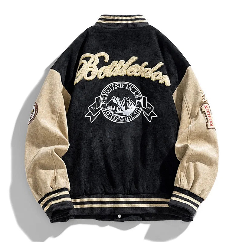 Men's Embroidered Baseball Jacket – Stylish & Classic Outerwear for Men