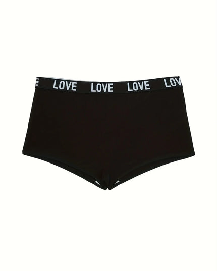Women's 7-Pair Mixed Color "Love" Print Briefs