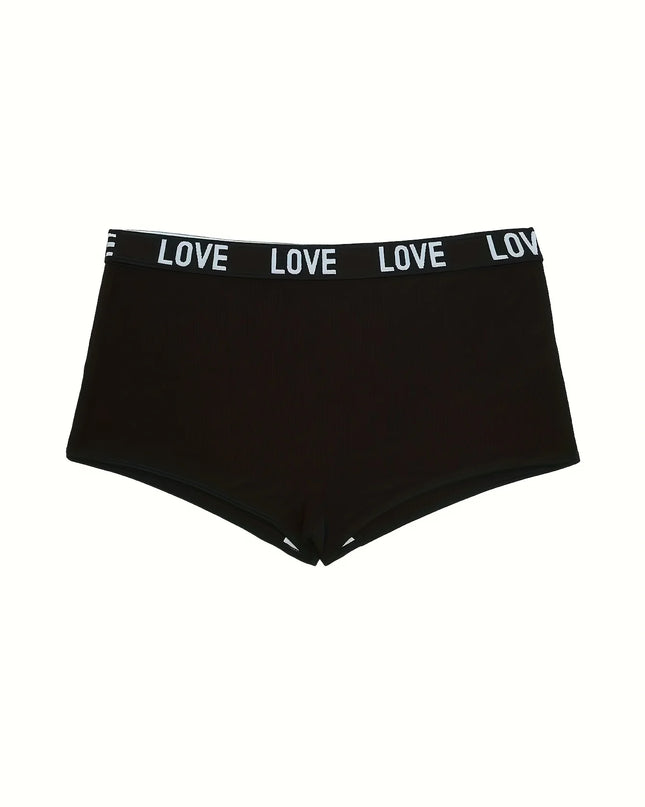 Women's 7-Pair Mixed Color "Love" Print Briefs