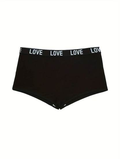 Women's 7-Pair Mixed Color "Love" Print Briefs
