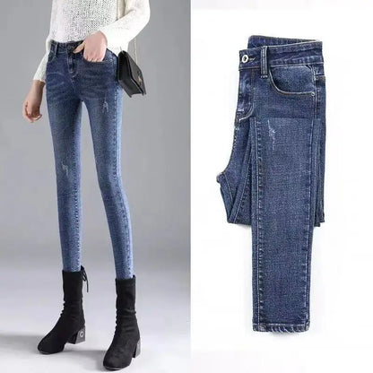 Women's High-Waisted Elastic Skinny Pants