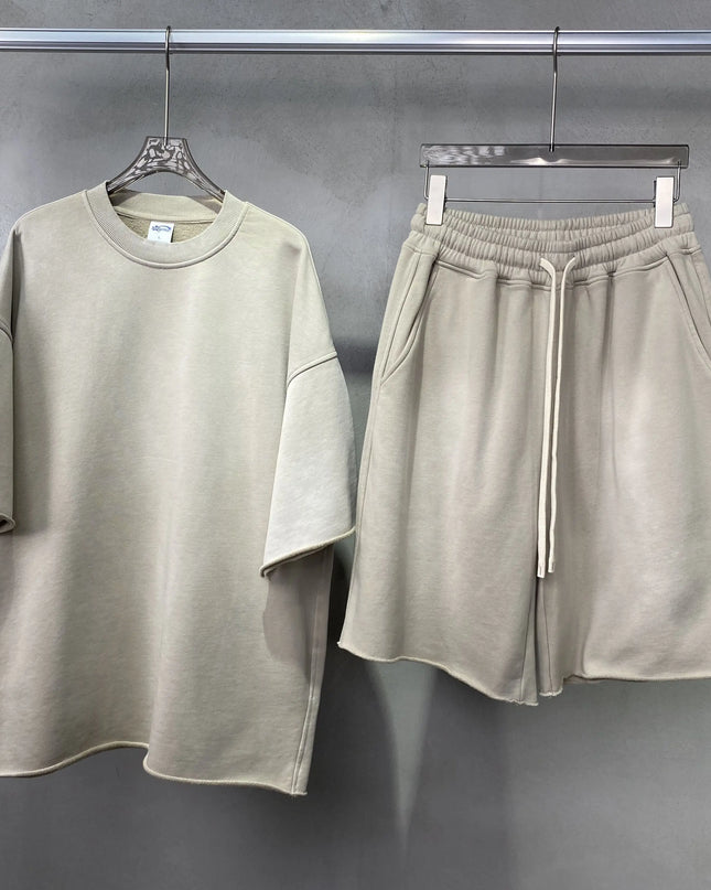 Women's Two-Piece T-Shirt and Shorts Set - Available in Single