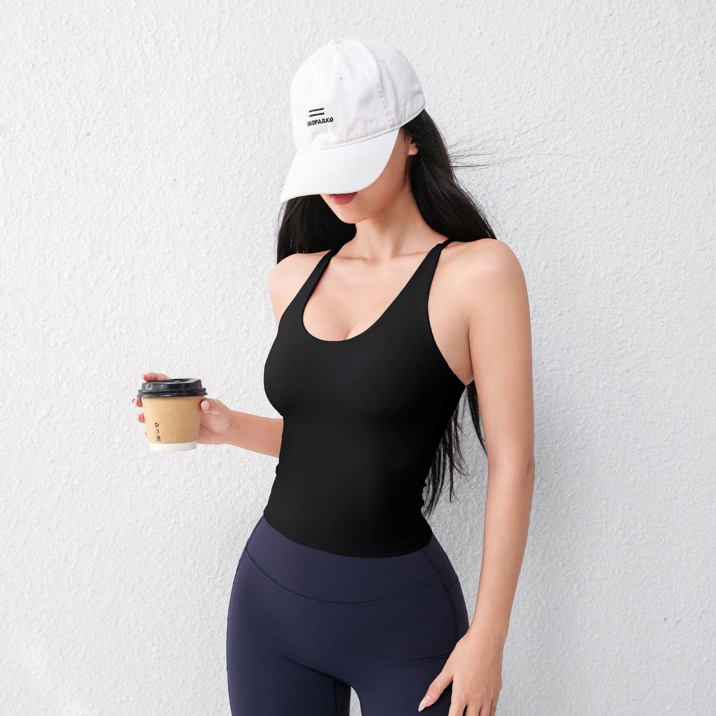 Women's U-Neck Sport's Vest with Chest Padding and Breathable Fabric