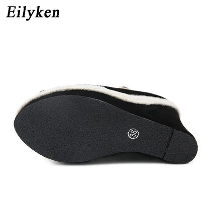 Eilyken Peep Toe Platform Wedges Sandals with Ankle Wrap