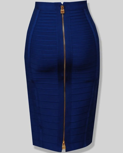 Women's Zipper O-Shape Skirt with Elastic Bodycon Fit