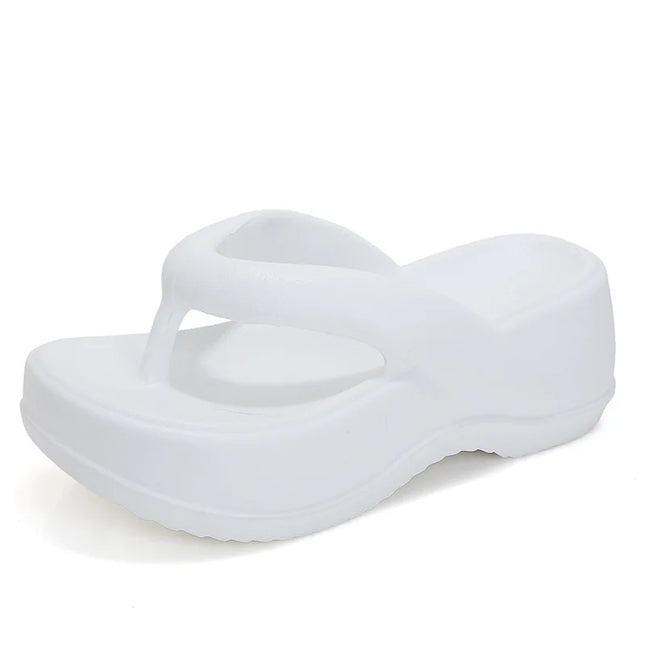 Women's Platform Flip Flops – Soft Sole EVA Slippers with Non-Slip Grip, Comfortable Slides