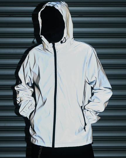 Reflective Men's Hooded Windproof Jacket