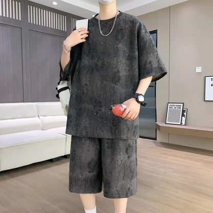 Men's Loose Fit 2-Piece T-Shirt and Shorts Set