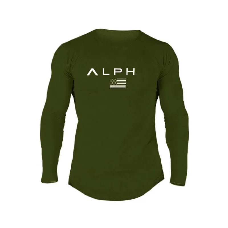 Men's Alph Fitness Cotton Casual Long Sleeve Sweater