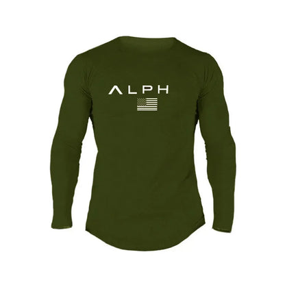 Men's Alph Fitness Cotton Casual Long Sleeve Sweater