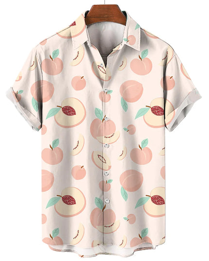 Men's T-Shirt with a Variety of Fruit and Animated Print