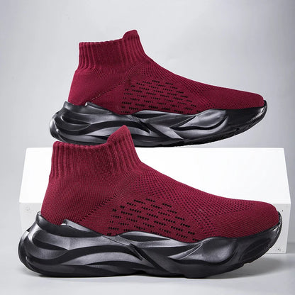 Unisex Breathable Lightweight Non-Slip Sneakers with Thick Sole
