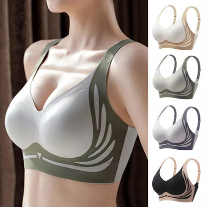 Seamless Women's Adjustable Comfort Bra - Thin, No Steel Ring, Breathable Design
