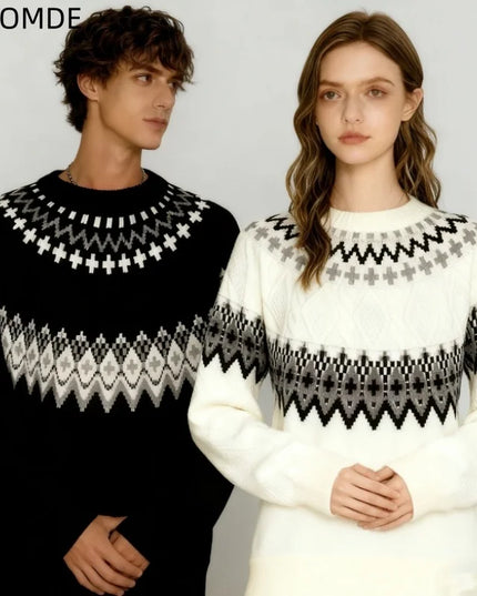 ZAZOMDE Striped Knit Pullover Sweater for Women and Men