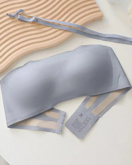 Seamless Strapless Tube Top Bra for Women – Thin Non-Slip Push-Up Design