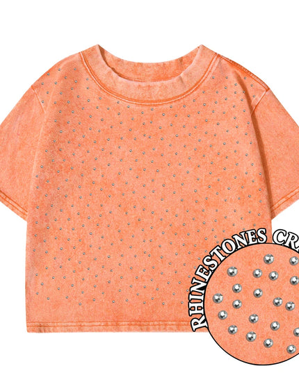 Women's Slim Fit Washed Cropped T-Shirt