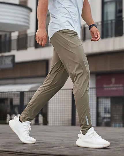 Men's Breathable Slim Ice Silk Sweatpants – Thin Sports Athletic Joggers for Men