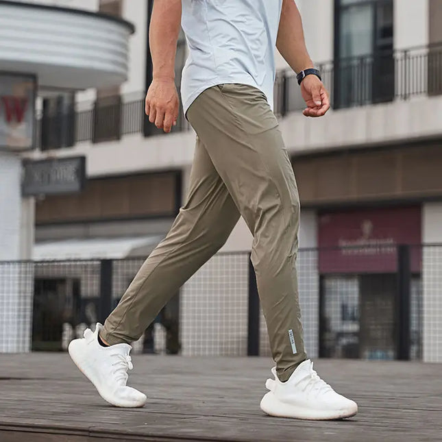 Men's Breathable Slim Ice Silk Sweatpants – Thin Sports Athletic Joggers for Men