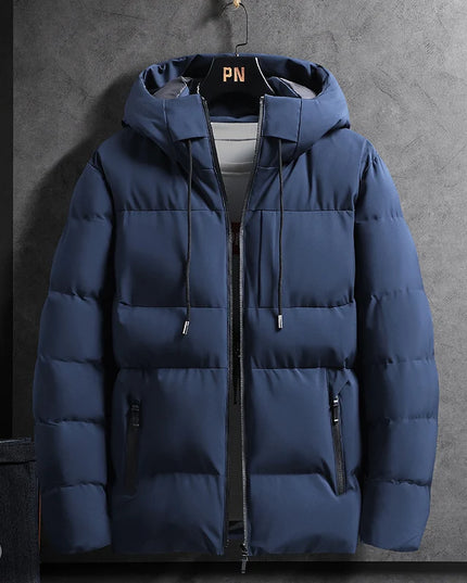 Men's Cotton Padded Hooded Parka Jacket – Warm, Stylish Winter Outerwear for Men