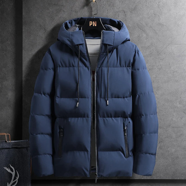 Men's Cotton Padded Hooded Parka Jacket – Warm, Stylish Winter Outerwear for Men