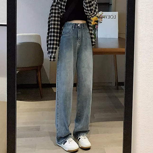 Vintage Women's Wide-Leg High-Waist Pants