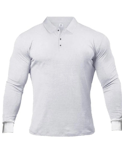 Mens Slim Fit Long Sleeve Polo Sweater – Breathable Cotton for Comfortable Style