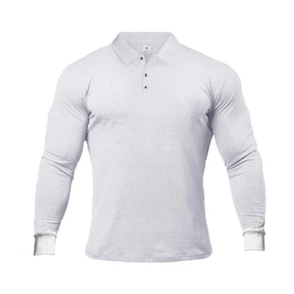 Mens Slim Fit Long Sleeve Polo Sweater – Breathable Cotton for Comfortable Style