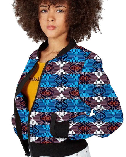 Women's Short Zipper Bomber Jacket