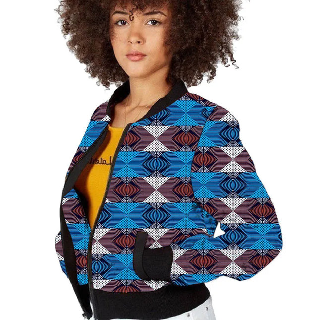 Women's Short Zipper Bomber Jacket